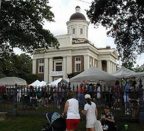 Canton Courthouse square during Flea Market