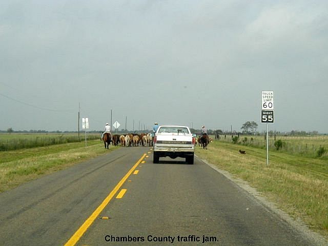 Chambers County traffic jam